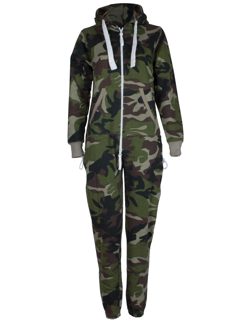 Type: Dames Hommes Femmes Unisexe All In One Jumpsuit Camouflage Camo