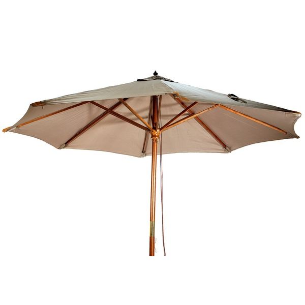 PARASOL EN BOIS LUXE 3X4M TAUPE Achat / Vente parasol ombrage