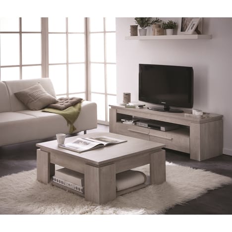 Ensemble meuble TV + Table basse SEGURO pas cher à prix